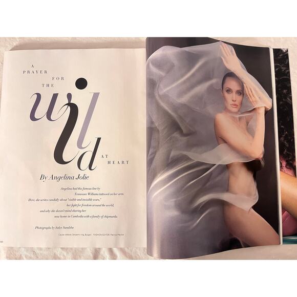 Harper's BAZAAR Magazine  December, 2019 - January, 2020  ANGELINA JOLIE Cover - Picture 7 of 9